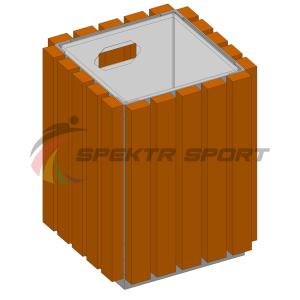 Купить Урна металлическая в деревянной обрешетке SP МФ400 в Малоархангельске 